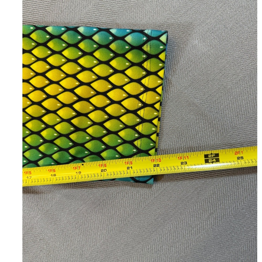 Ink Burn Dragon Scale Legging Green Yellow Blue Mermaid Athletic Yoga Pants 1347 - Picture 6 of 6